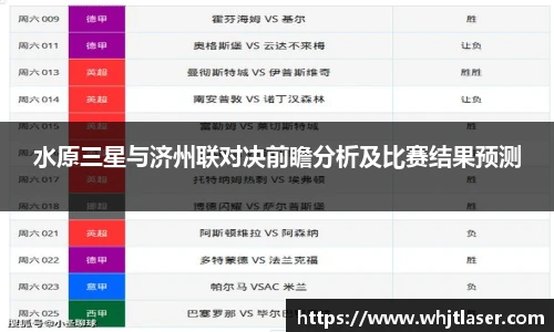 水原三星与济州联对决前瞻分析及比赛结果预测